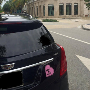 BABY in Belly® car MAGNET | PINK for pregnant driver