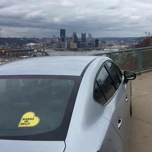 BABIES in Belly® car window STICKER for pregnant driver of twins, triplets  or multiples