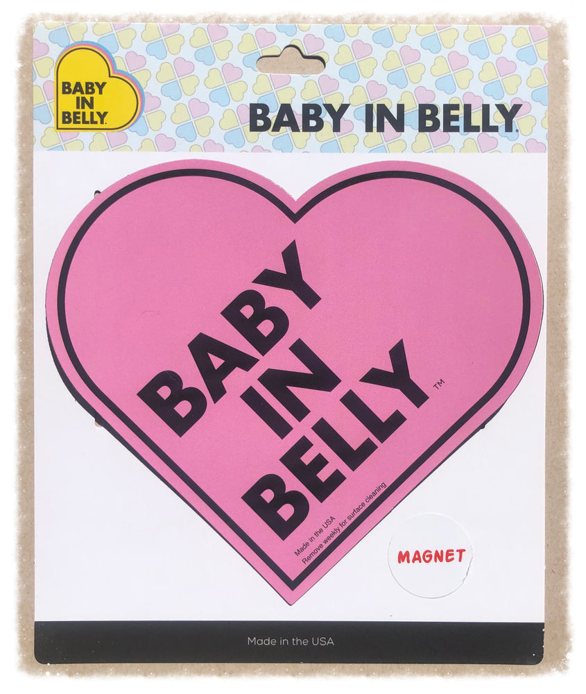 BABY in Belly® car MAGNET | PINK for pregnant driver