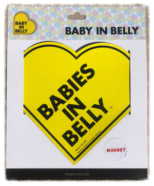 
                
                    Load image into Gallery viewer, BABIES in Belly® car window STICKER for pregnant driver of twins, triplets  or multiples
                
            