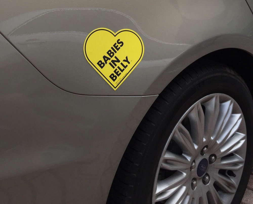 BABIES in Belly® car MAGNET for pregnant driver of twins or multiples