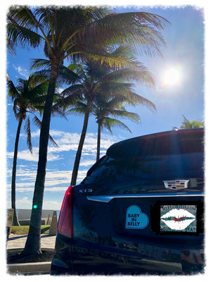 BABY in Belly® car MAGNET | BLUE for Pregnant driver